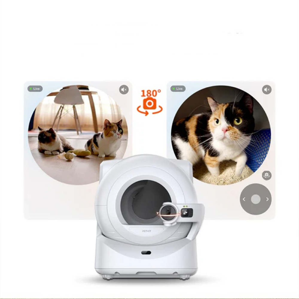 Litiera acoperita PETKIT Purabot Ultra AI, Smart, ABS, 78 x 55 x 65 cm, alb
