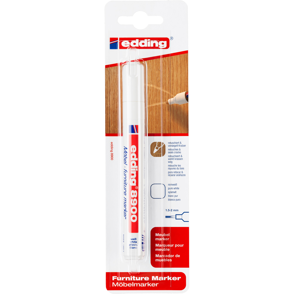 Marker pentru mobilier EDDING 8900, 1.5-2 mm, alb