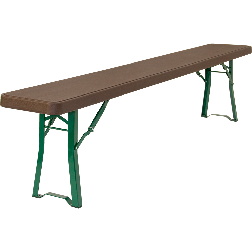 Banca terasa NEWSTORM Koln, 220 x 30 x 48 cm, maro-verde