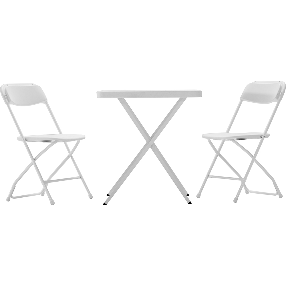 Set mobilier gradina NEWSTORM Aruba, 3 piese, alb