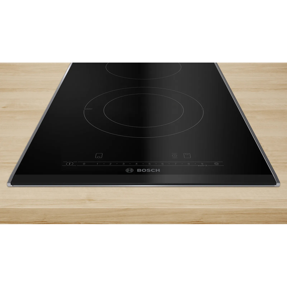 Plita incorporabila BOSCH PKF375FP2E, Vitroceramica, 2 arzatoare, Touch Control, negru