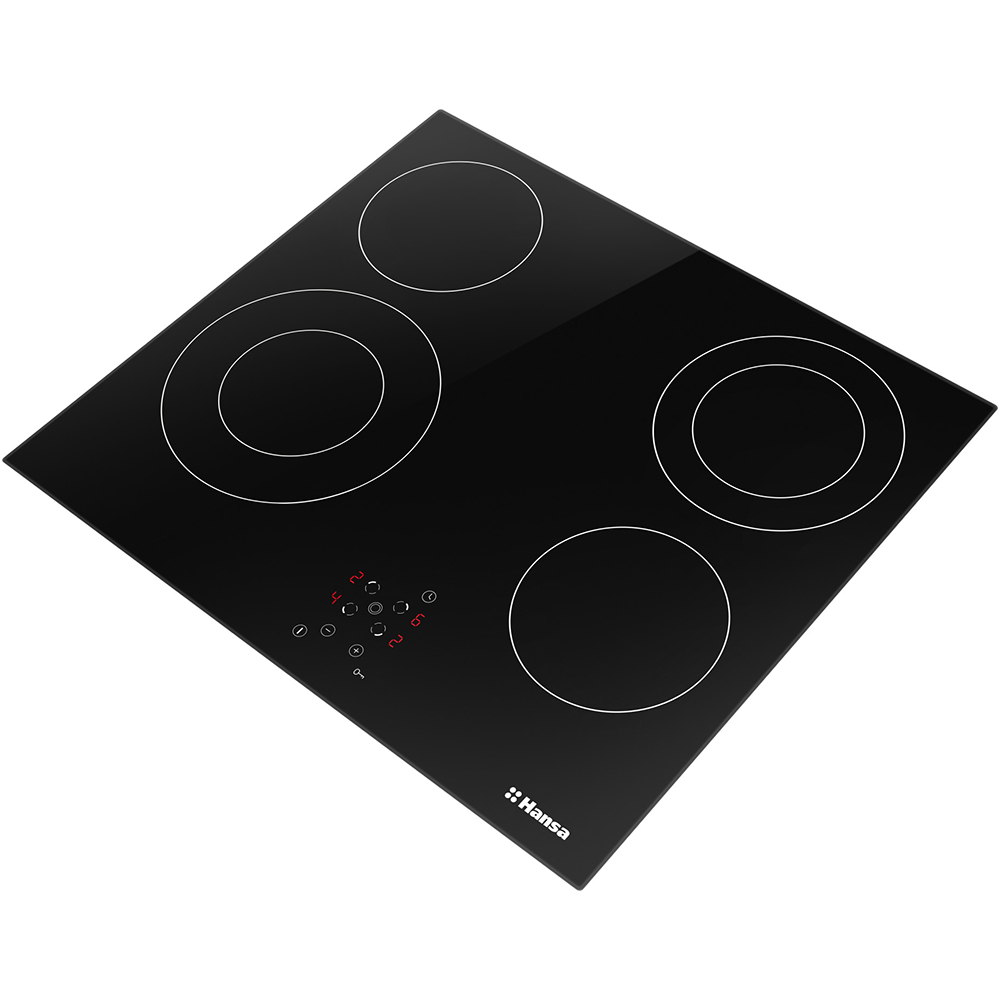Plita incorporabila HANSA BHC66506, Vitroceramica, 4 arzatoare, Touch Control, negru