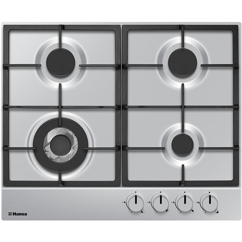 Plita incorporabila HANSA BHGI621502, Gaz, 4 arzatoare, Wok, inox