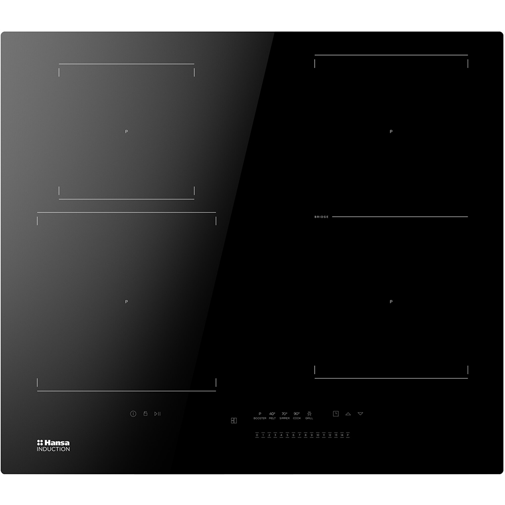 Plita incorporabila HANSA BHI676062, Inductie, 4 arzatoare, Touch control, negru