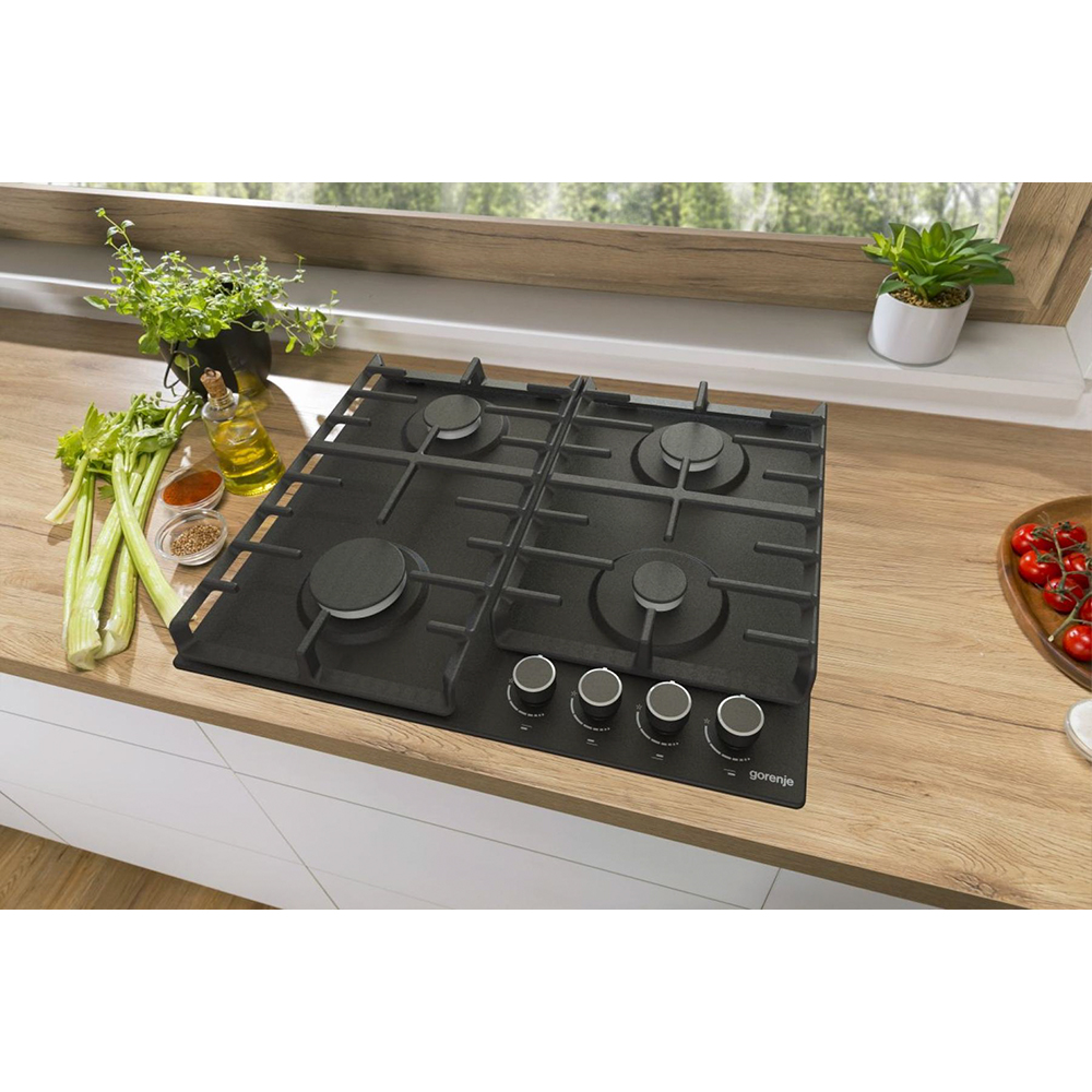 Plita incorporabila GORENJE G642AB, Gaz, 4 arzatoare, negru