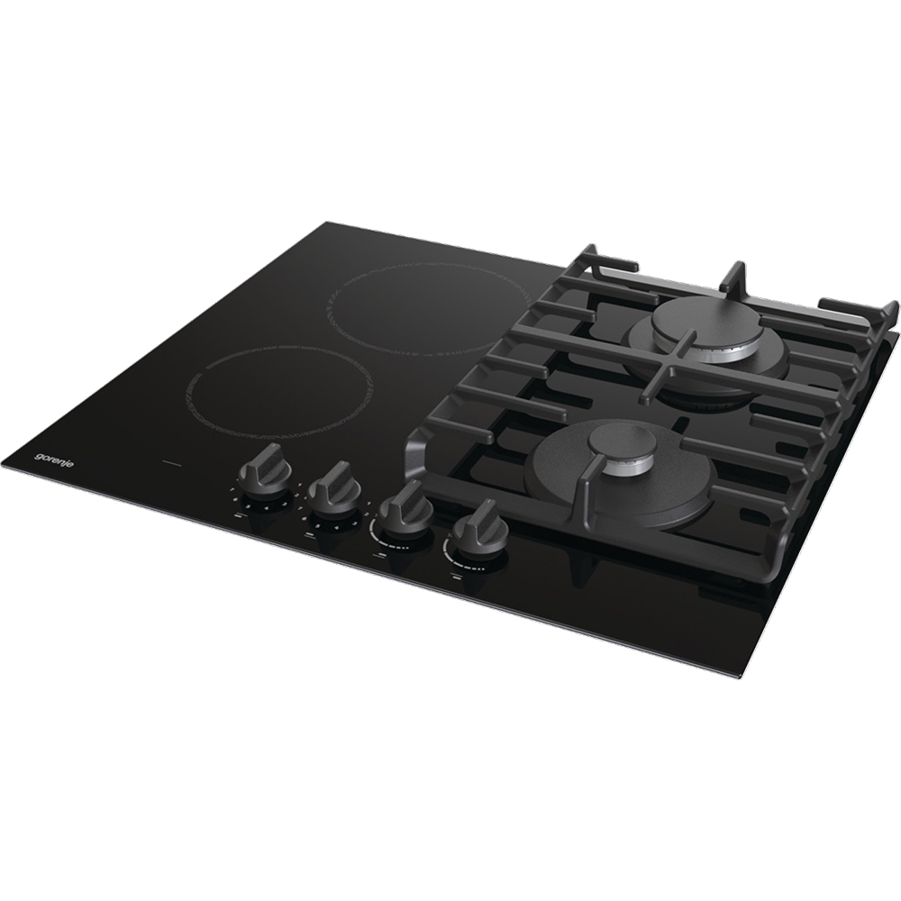 Plita incorporabila GORENJE GCE691BSC, Gaz + Electric, 4 arzatoare, negru