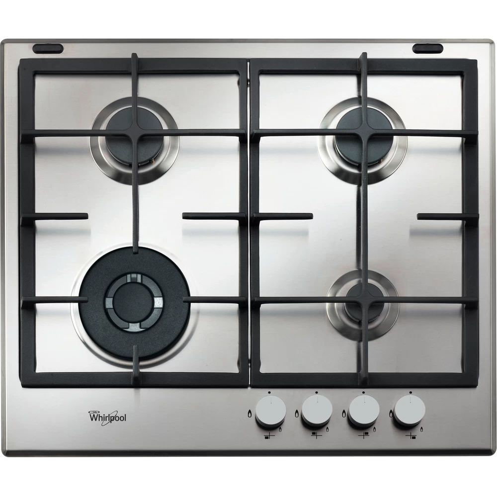 Plita incorporabila WHIRLPOOL GMA 6422/IX, Gaz, 4 arzatoare, Wok, inox