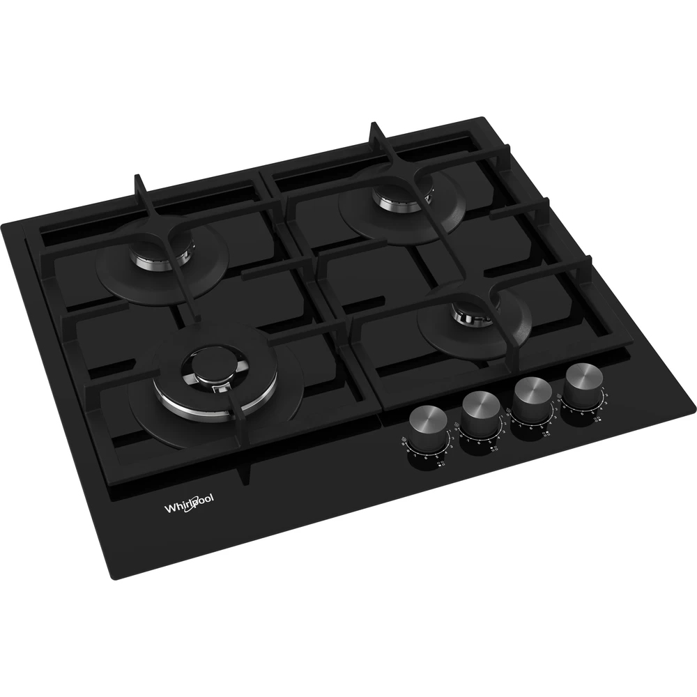 Plita incorporabila WHIRLPOOL GOFL 629/NB1, Gaz, 4 arzatoare, Wok, negru