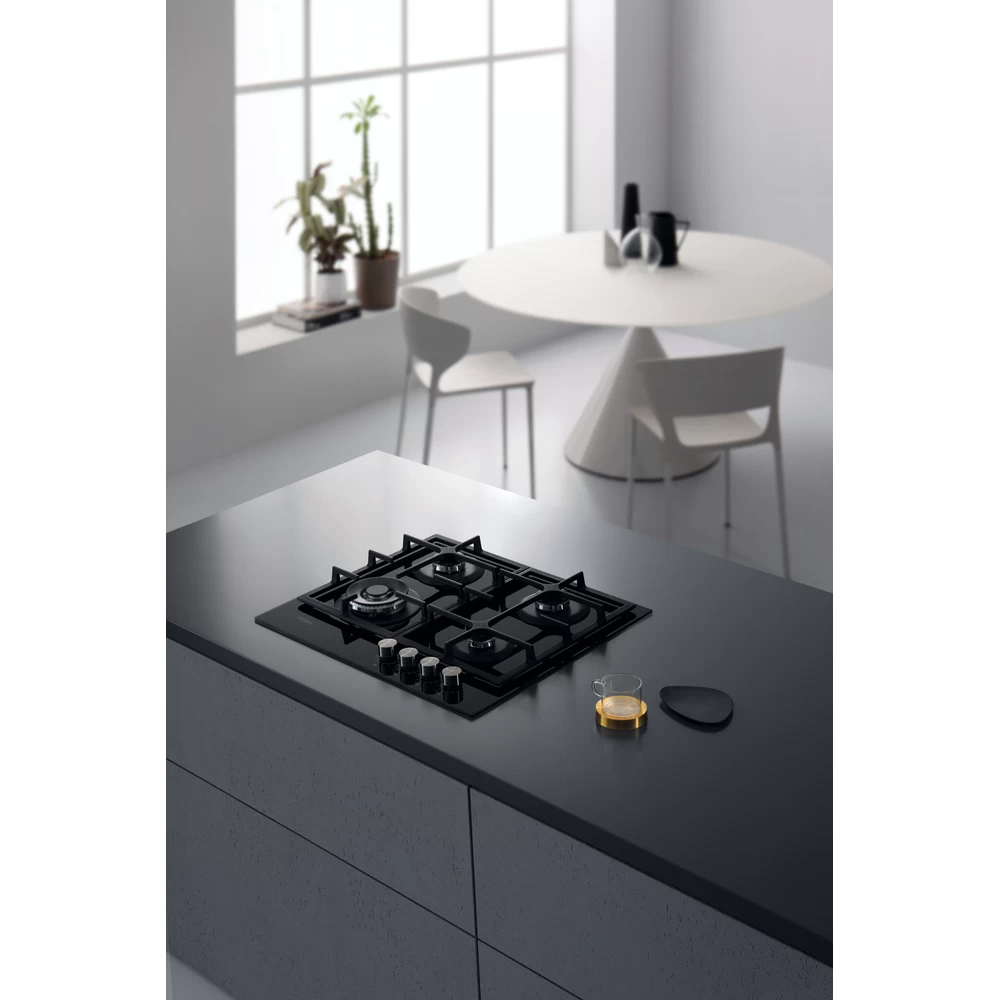 Plita incorporabila WHIRLPOOL GOFL 629/NB1, Gaz, 4 arzatoare, Wok, negru