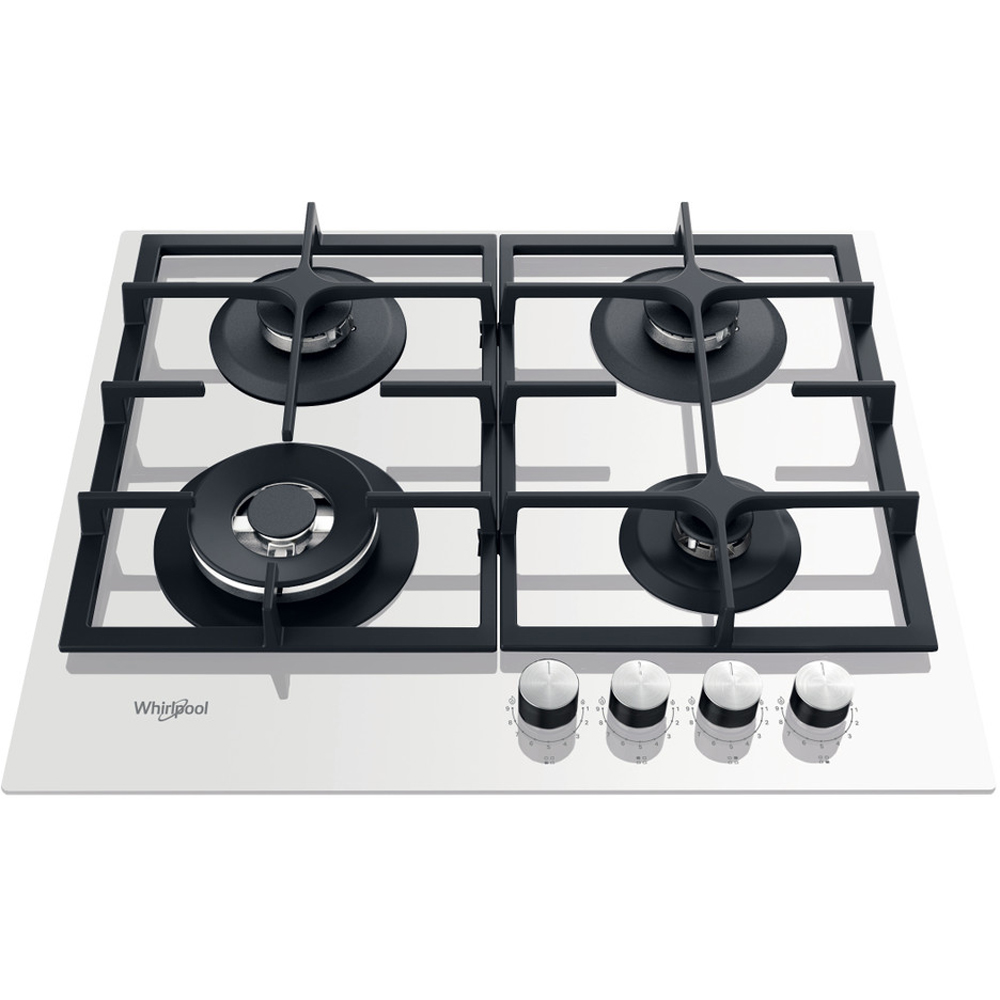 Plita incorporabila WHIRLPOOL GOFL 629/WH, Gaz, 4 arzatoare, Wok, alb