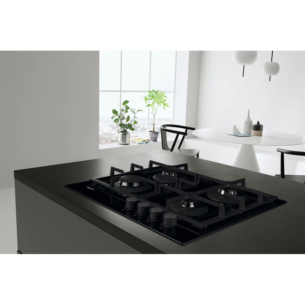 Plita incorporabila WHIRLPOOL GOS 6415/NB1, Gaz, 4 arzatoare, negru