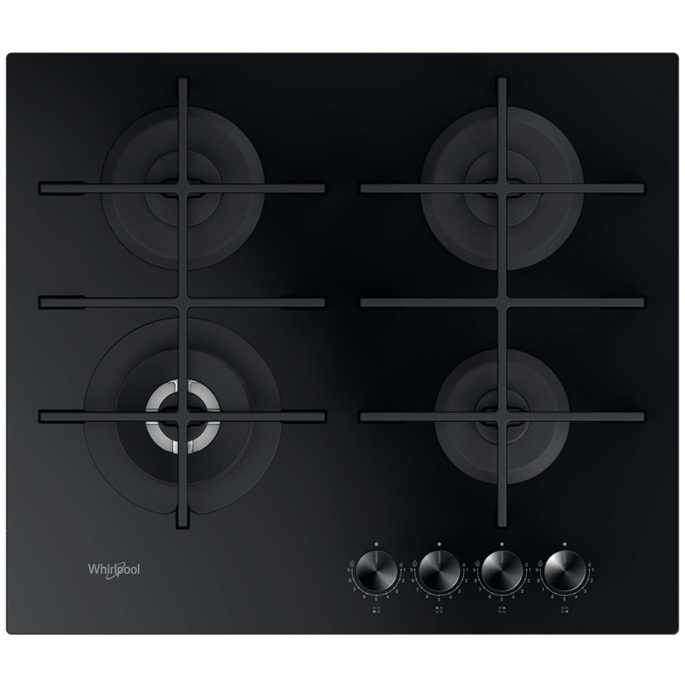 Plita incorporabila WHIRLPOOL GOWL 628/NB EE, Gaz, 4 arzatoare, Wok, negru