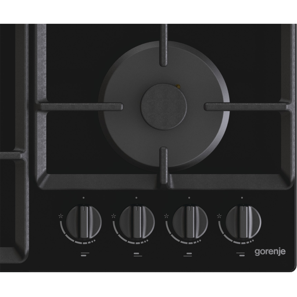 Plita incorporabila GORENJE GTW641EB, Gaz, 4 arzatoare, Wok, negru