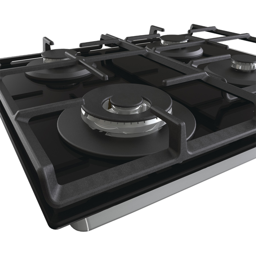Plita incorporabila GORENJE GTW641EB, Gaz, 4 arzatoare, Wok, negru