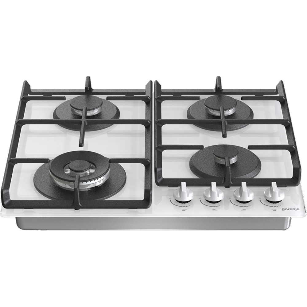 Plita incorporabila GORENJE GTW641EW, Gaz, 4 arzatoare, Wok, alb