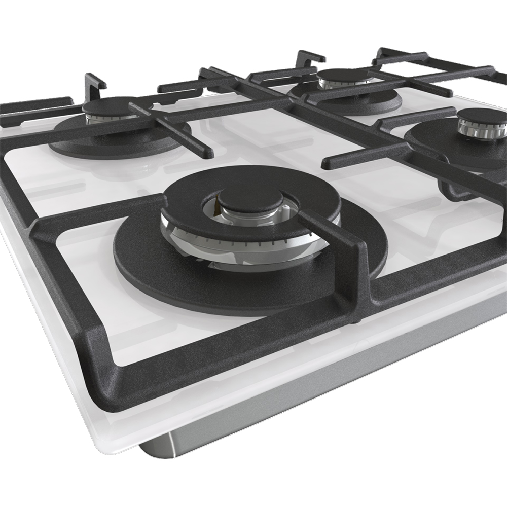 Plita incorporabila GORENJE GTW641EW, Gaz, 4 arzatoare, Wok, alb