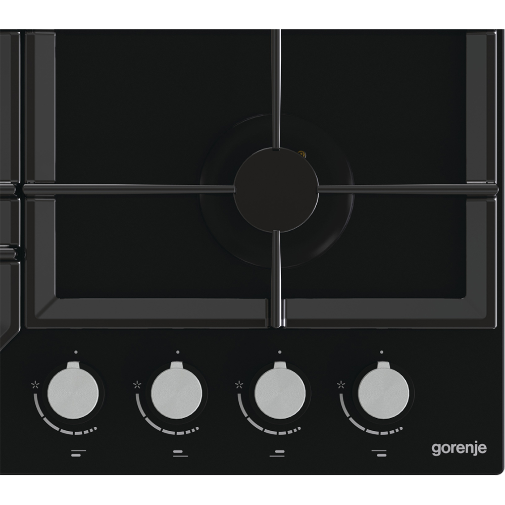Plita incorporabila GORENJE GTW641KB, Gaz, 4 arzatoare, Wok, negru