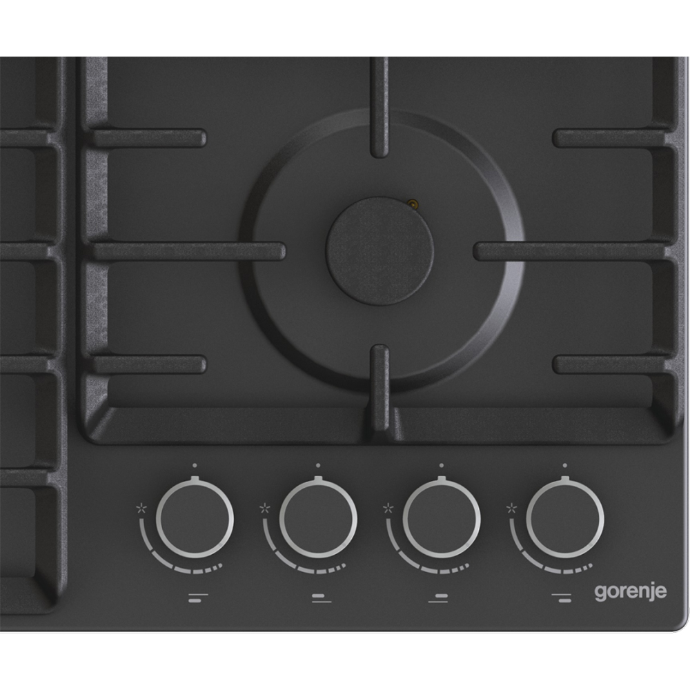 Plita incorporabila GORENJE GW642AB, Gaz, 4 arzatoare, Wok, negru