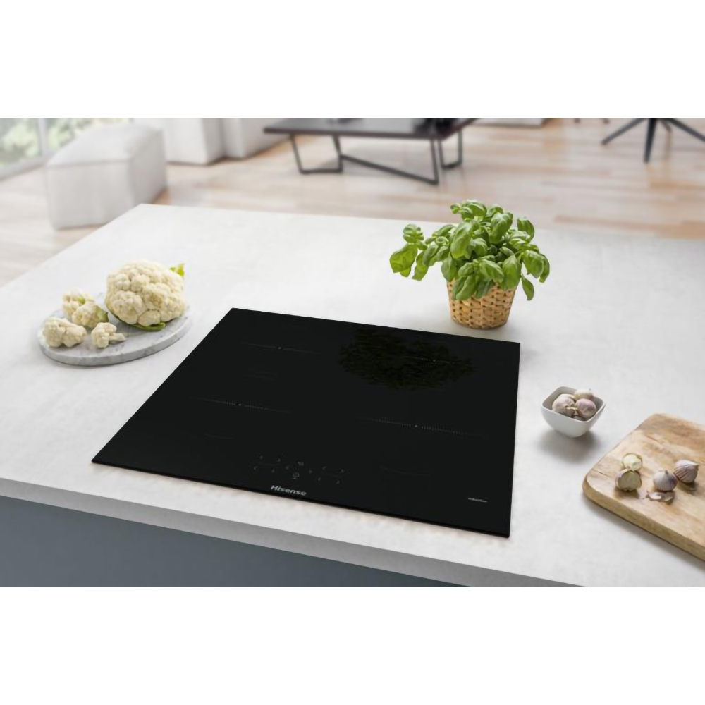 Plita incorporabila HISENSE HI601FM, Inductie, 4 arzatoare, Touch control, negru