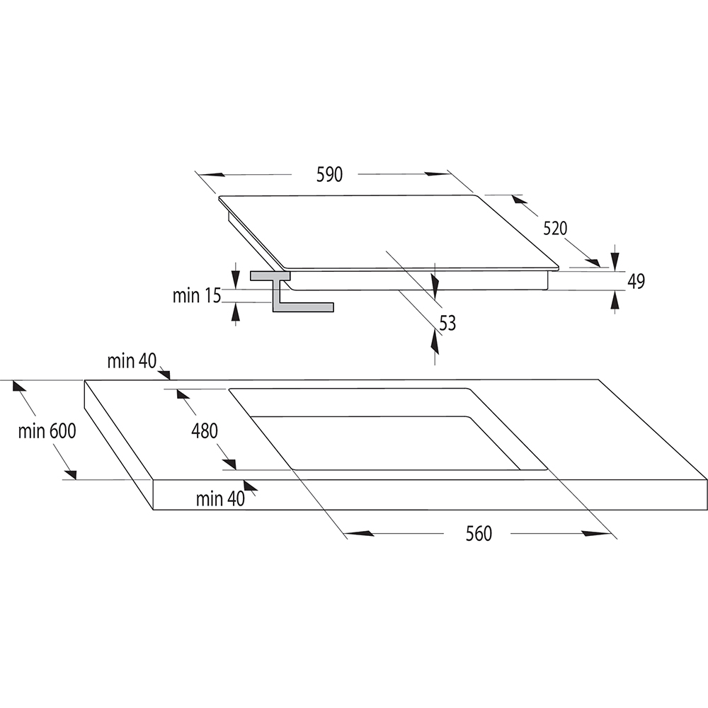 Plita incorporabila HISENSE HI6442BSCE, Inductie, 4 arzatoare, Touch Control, negru