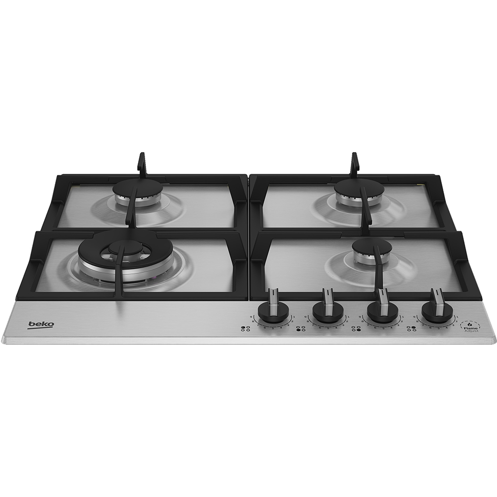 Plita incorporabila BEKO HIAW64325SX, Gaz, 4 arzatoare, Wok, inox