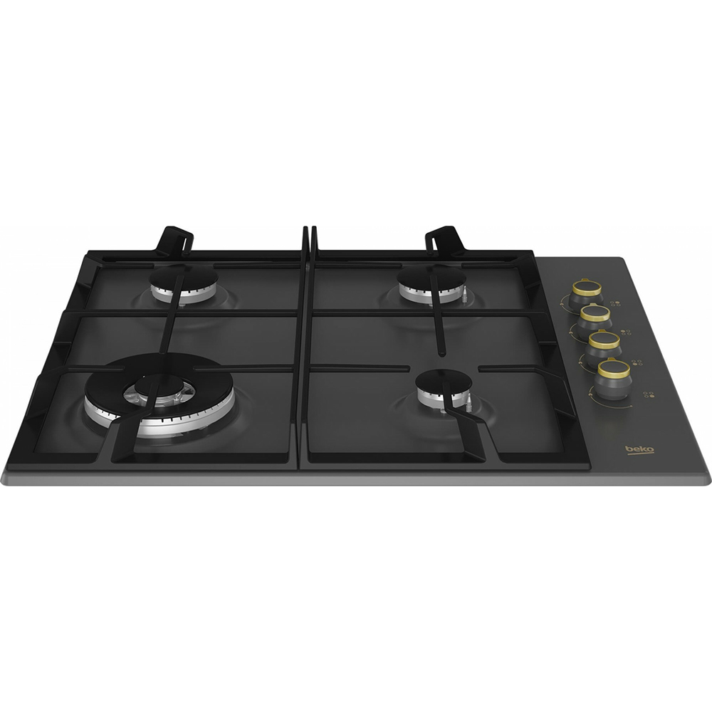 Plita incorporabila BEKO HIGG64125SAR, Gaz, 4 arzatoare, Wok, antracit