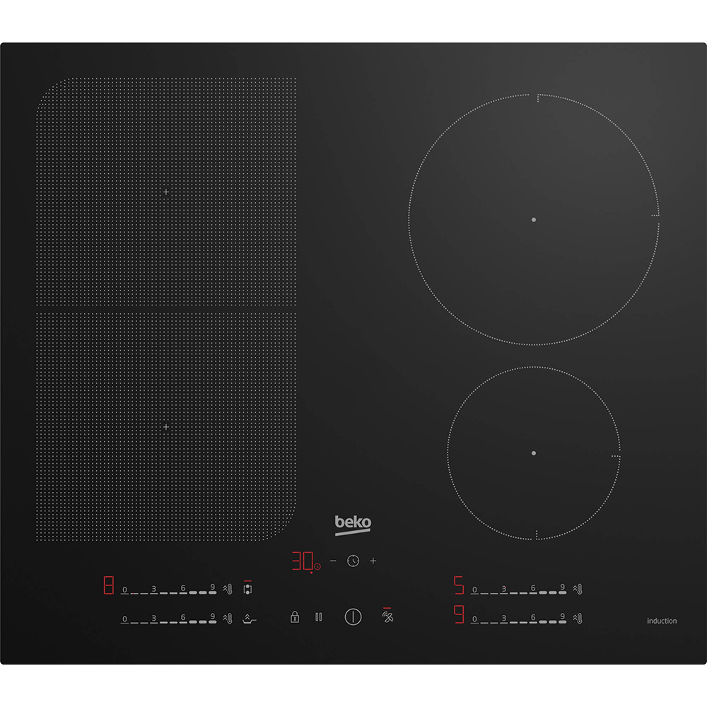 Plita incorporabila BEKO HII64791UFT, Inductie, 4 arzatoare, Touch Control, negru