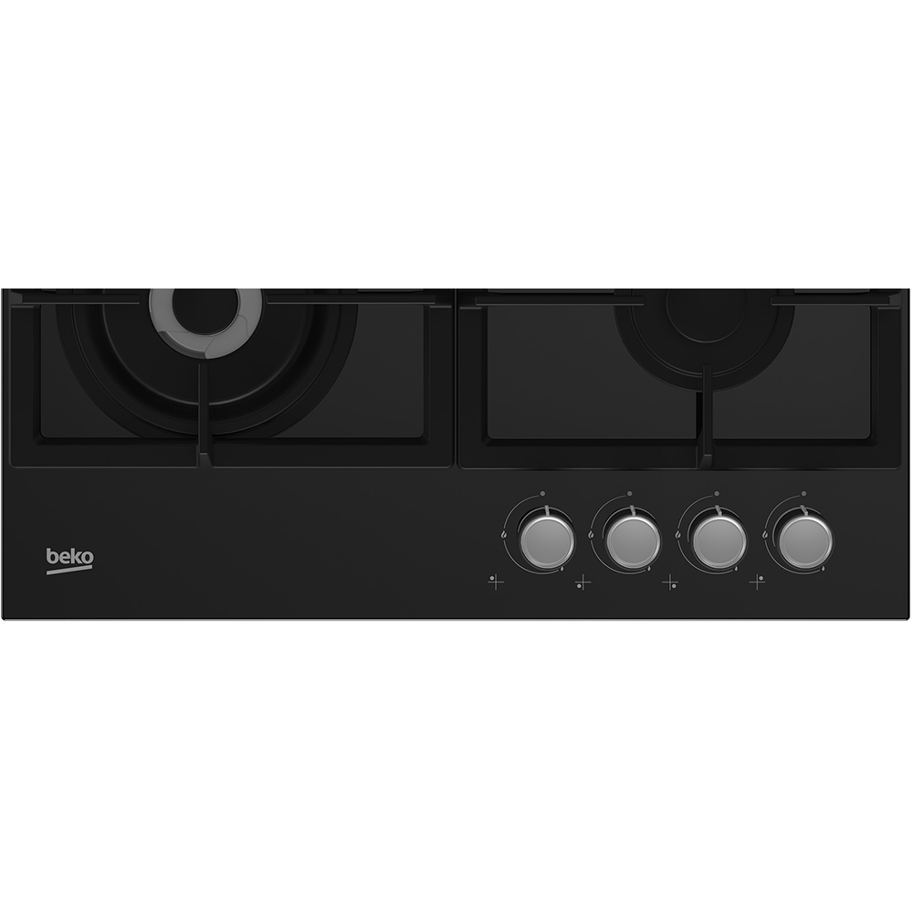 Plita incorporabila BEKO HILW64225S, Gaz, 4 arzatoare, Wok, negru