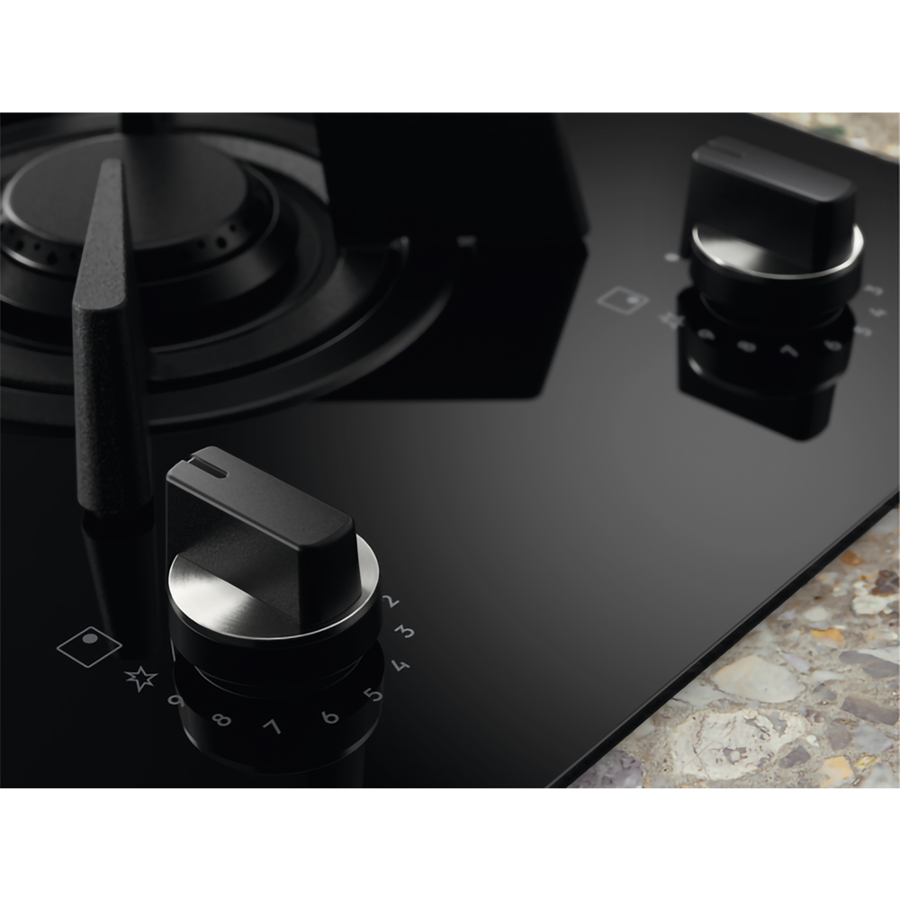 Plita incorporabila ELECTROLUX KDI641723K, Gaz + Inductie, 4 arzatoare, Touch Control, negru