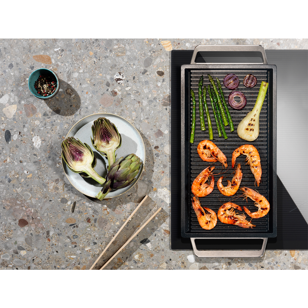 Plita incorporabila ELECTROLUX KDI951723K, Gaz + Inductie, 5 arzatoare, negru