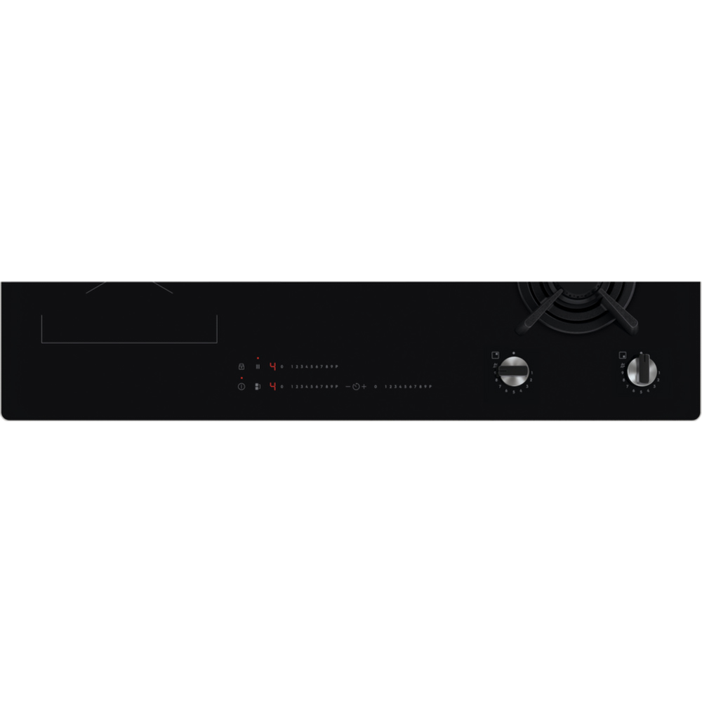 Plita incorporabila ELECTROLUX KDI951723K, Gaz + Inductie, 5 arzatoare, negru