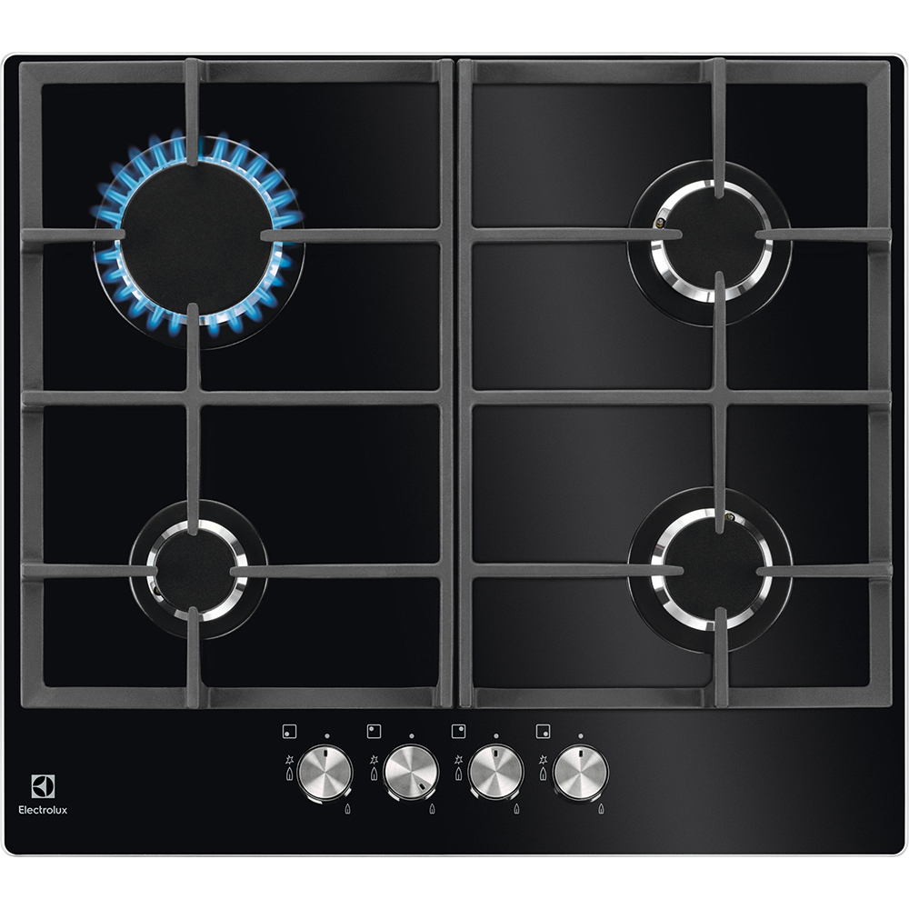 Plita incorporabila ELECTROLUX KGG6426K, Gaz, 4 arzatoare, negru
