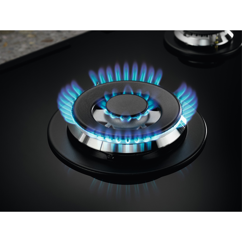 Plita incorporabila ELECTROLUX KGG75362K, Gaz, 5 arzatoare, Wok, negru