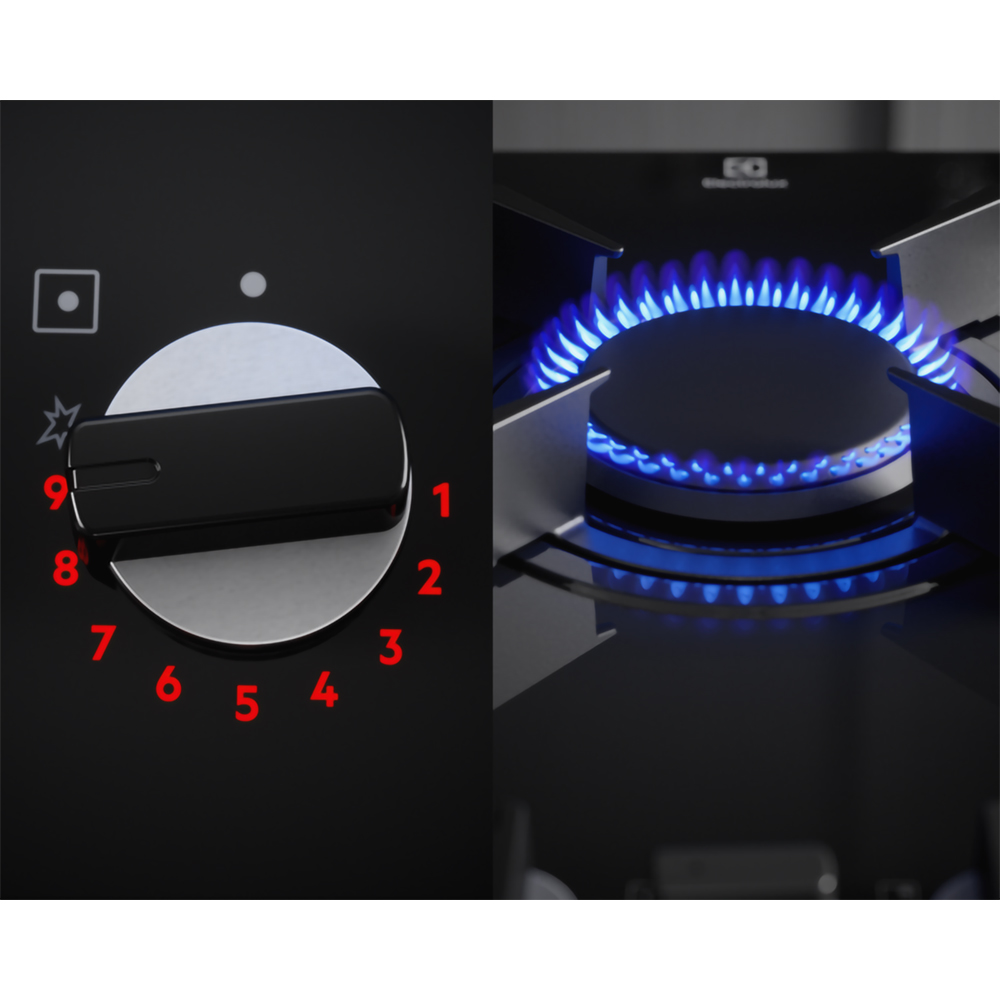 Plita incorporabila ELECTROLUX KGG753753K, Gaz, 5 arzatoare, negru