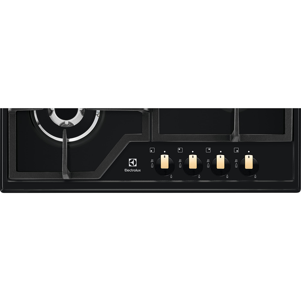 Plita incorporabila ELECTROLUX KGS6436RK, Gaz, 4 arzatoare, Wok, negru
