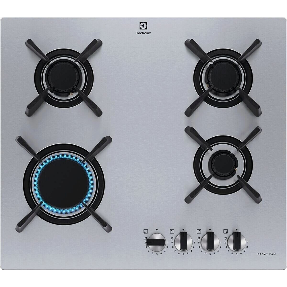 Plita incorporabila ELECTROLUX KGU643723Z, Gaz, 4 arzatoare, Wok, inox
