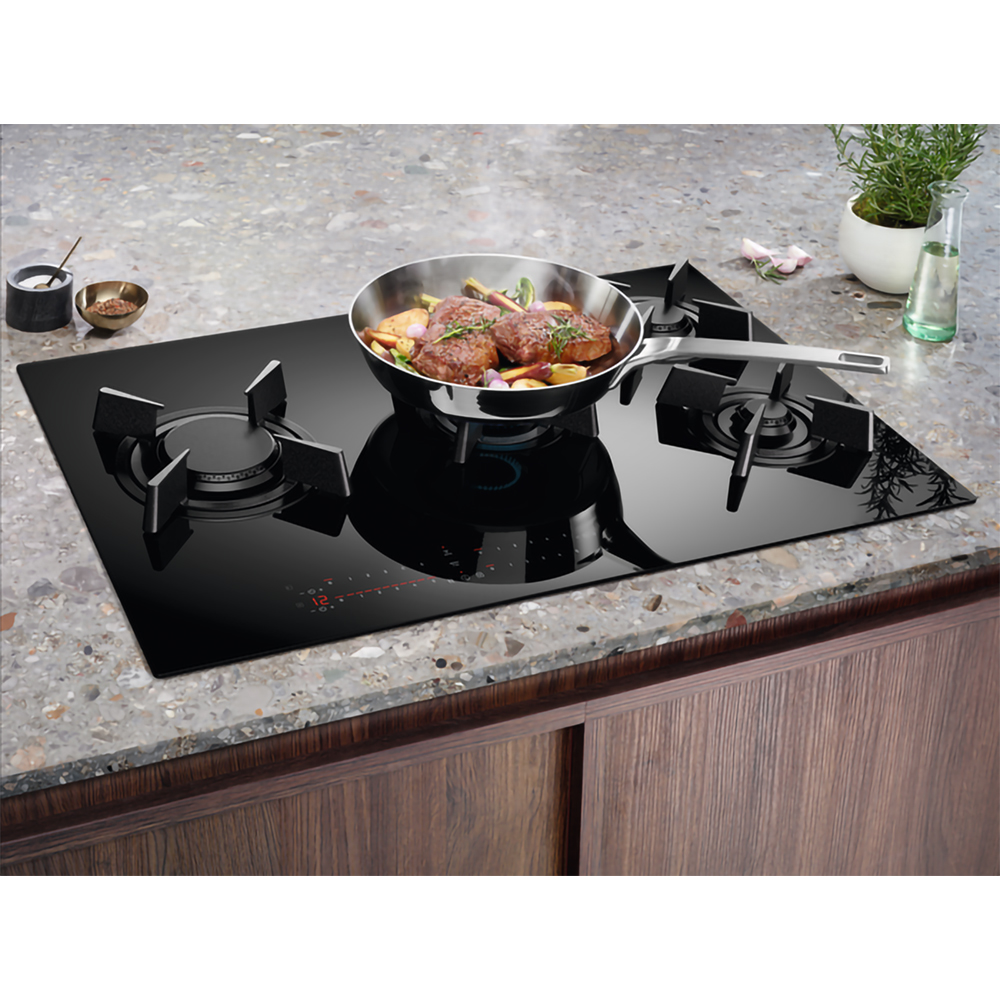 Plita incorporabila ELECTROLUX KGV8473IK, Gaz, 4 arzatoare, negru