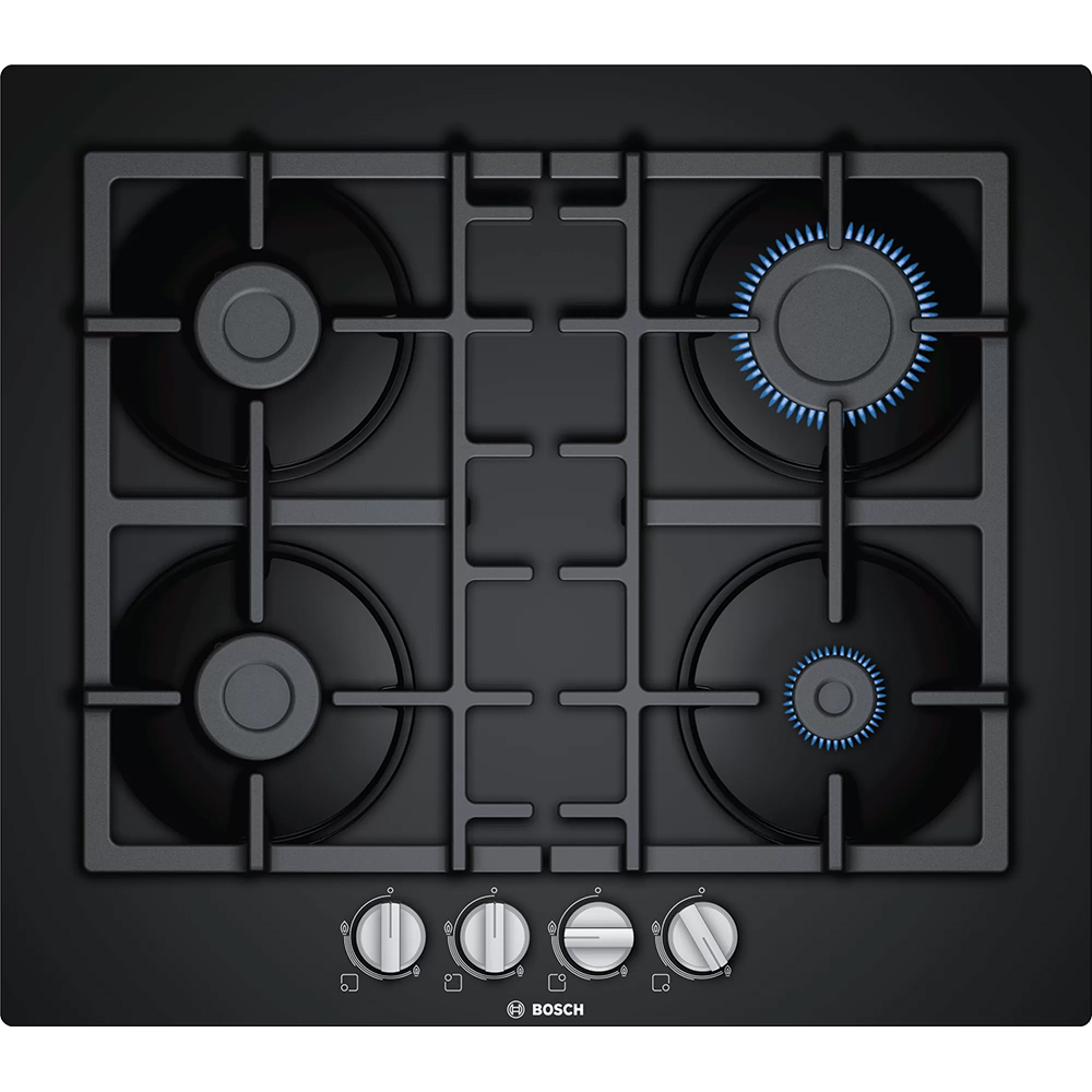 Plita incorporabila BOSCH PNP6B6B90, Gaz, 4 arzatoare, negru