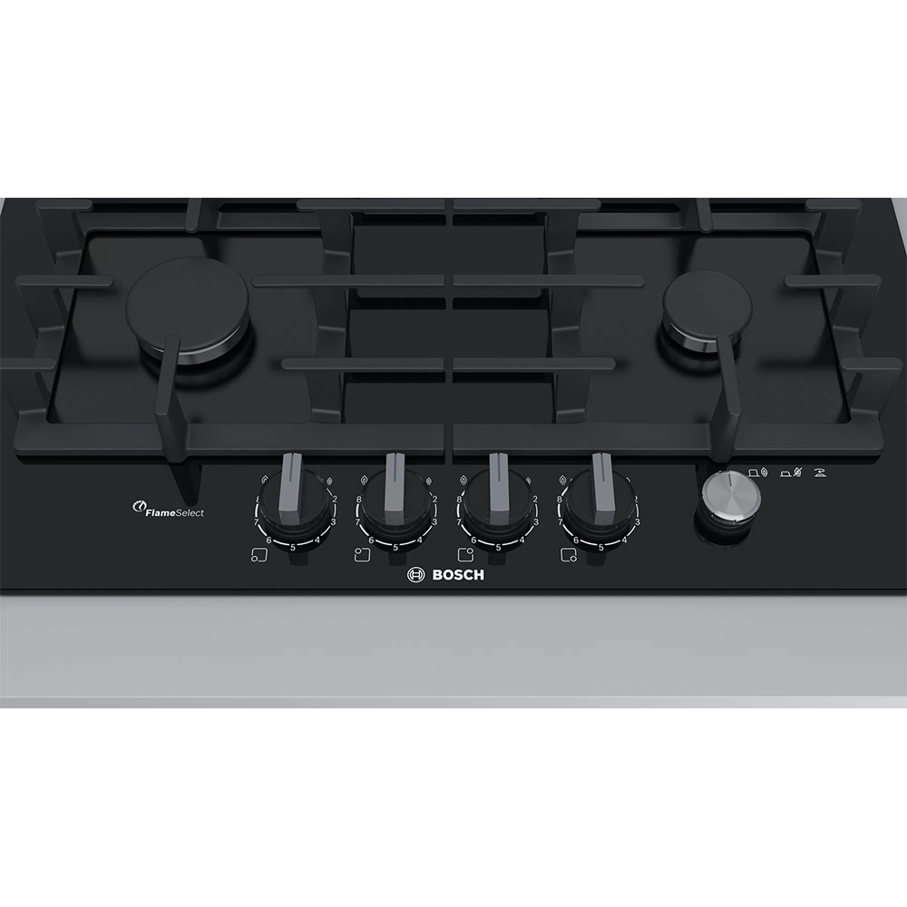 Plita incorporabila BOSCH PPP6A6M90, Gaz, 4 arzatoare, negru