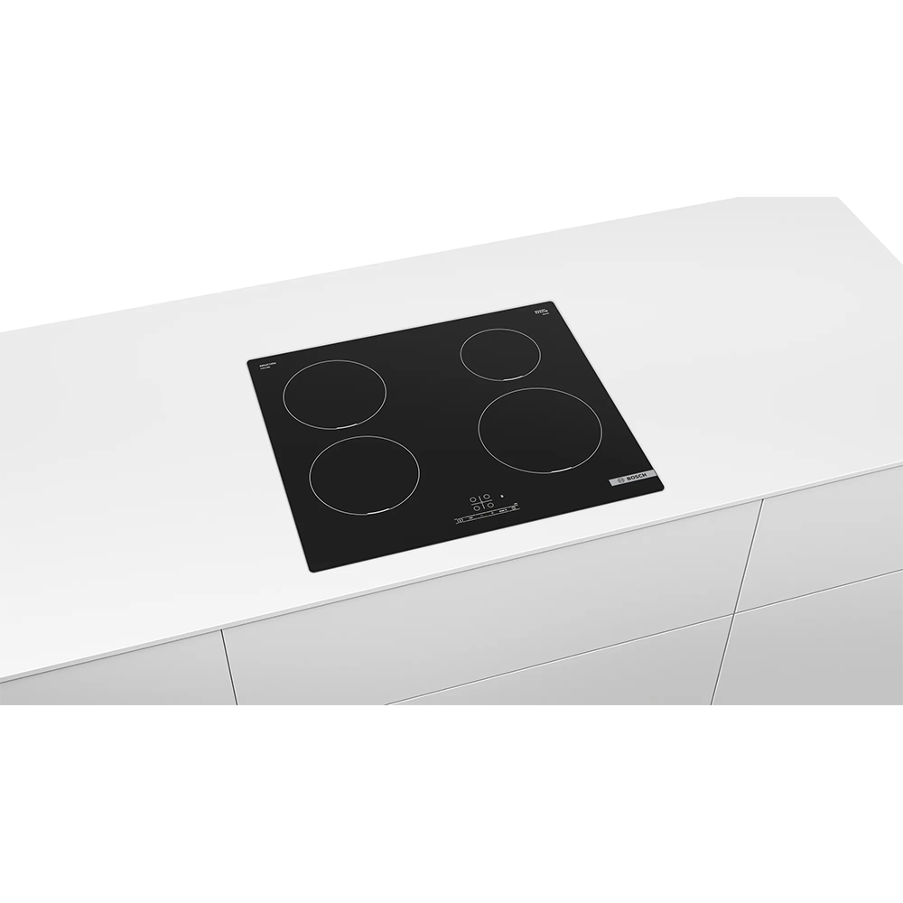 Plita incorporabila BOSCH PUE611BB6E, Inductie, 4 arzatoare, Touch Control, negru