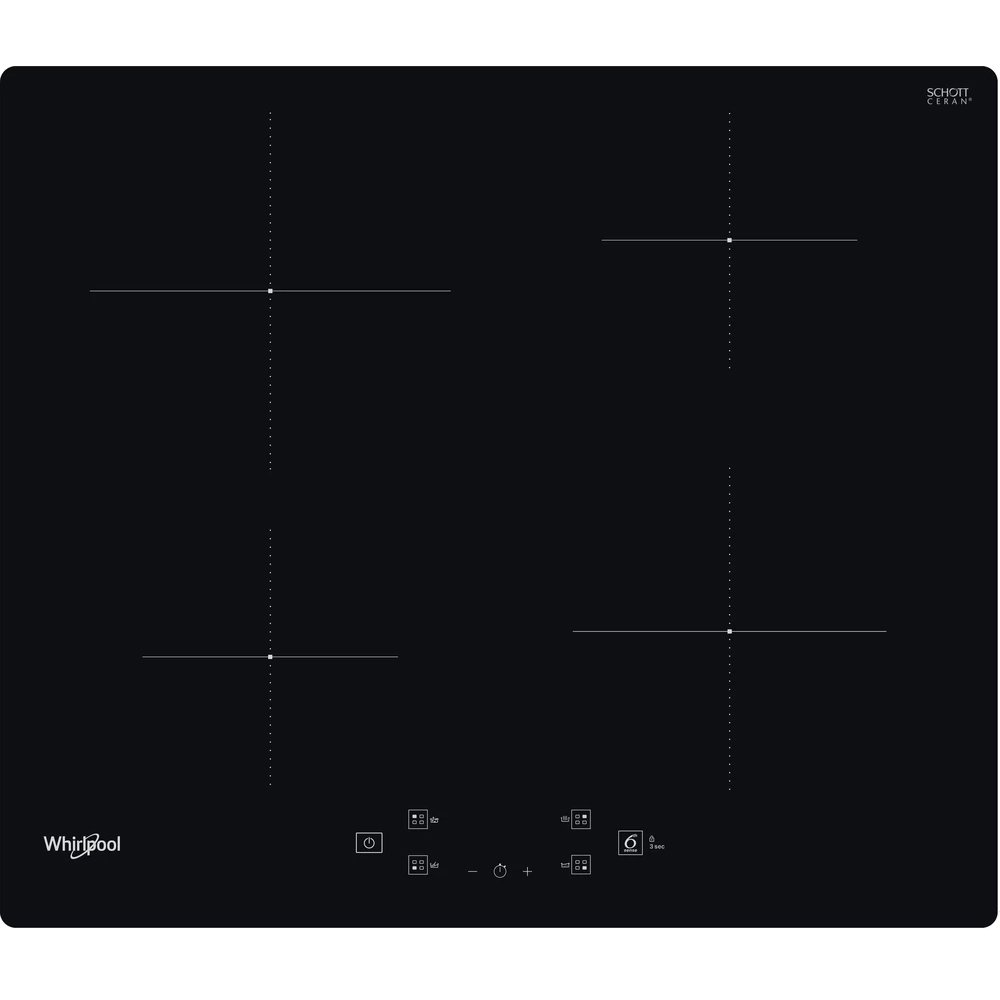 Plita incorporabila WHIRLPOOL WS Q2160 NE, Inductie, 4 arzatoare, Touch Control, negru