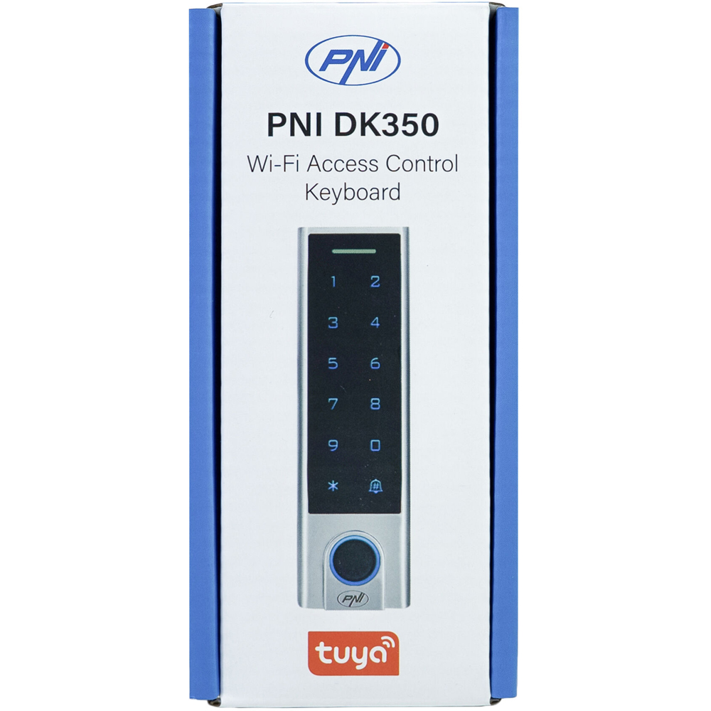 Tastatura control acces PNI DK350, Wi-Fi, Card Acces, Amprenta, IP66, aplicatie Tuya
