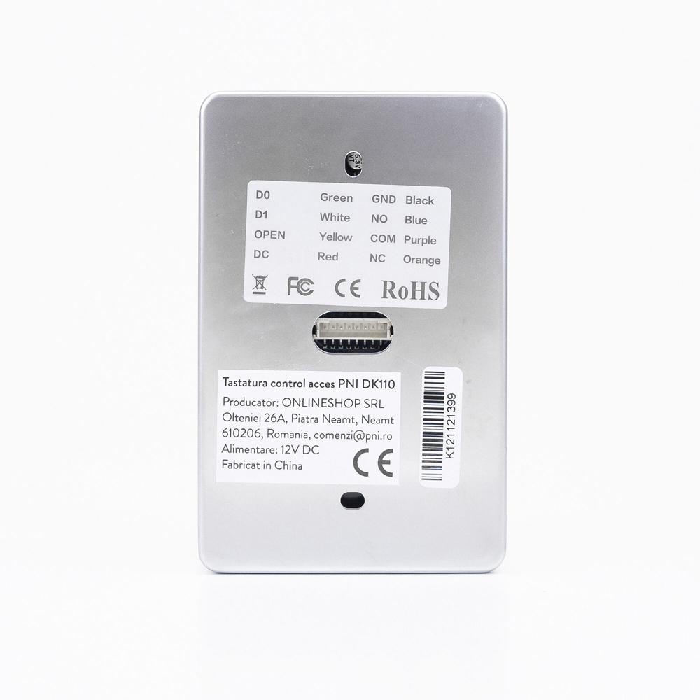 Tastatura control acces PNI DK110 stand alone, exterior si interior, IP54