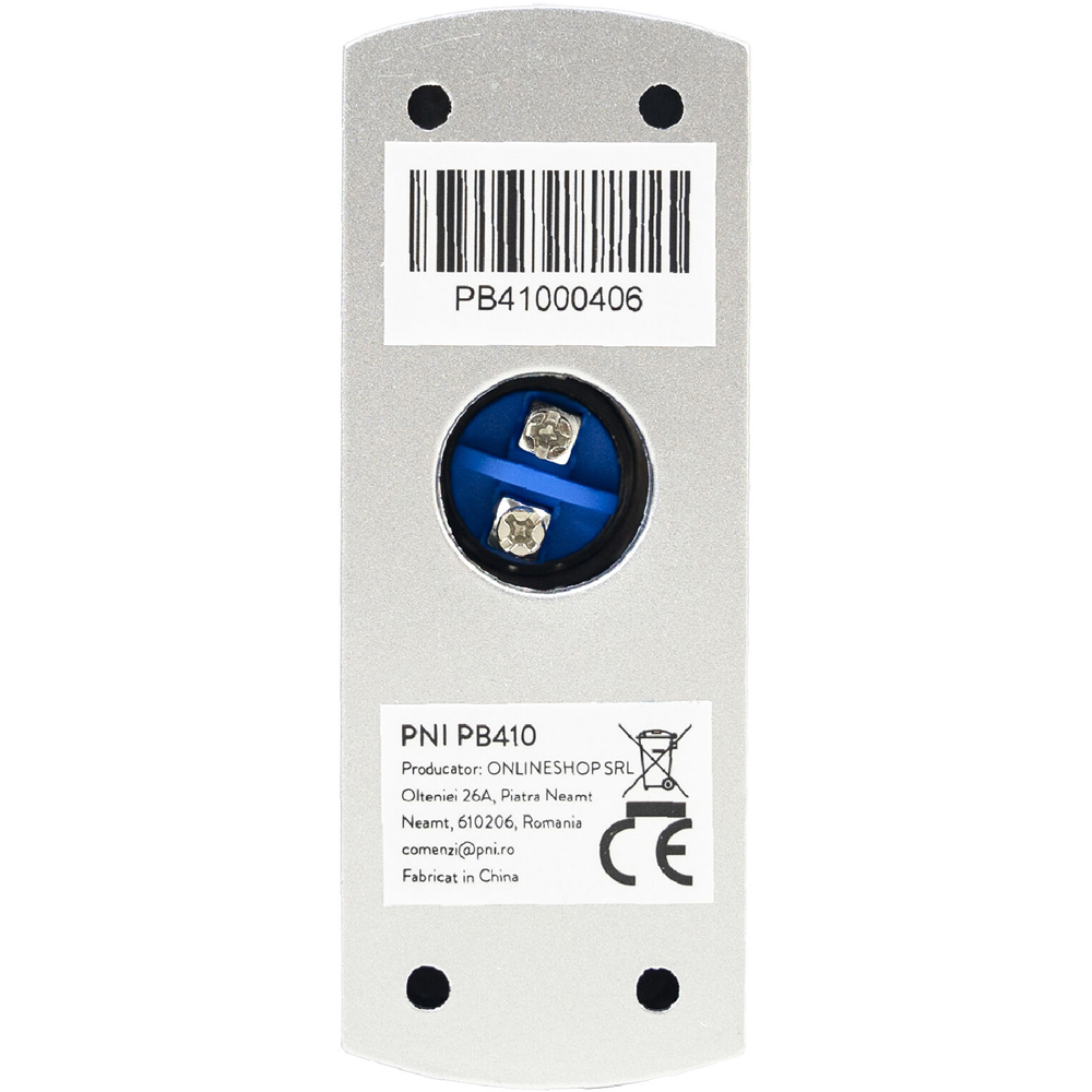 Buton de acces PNI PB410, contact iesire NO/COM, max. 12V/24V 0.5A
