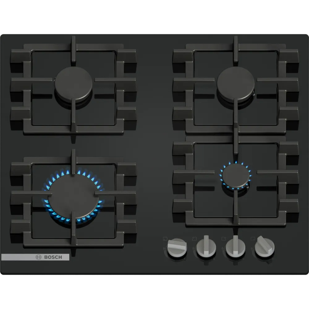 Plita incorporabila BOSCH PNN6B6K40, Gaz, 4 arzatoare, negru