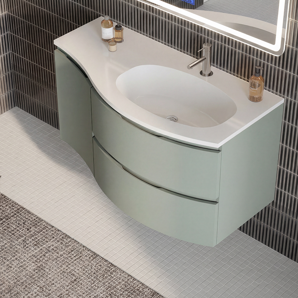 Masca lavoar SAVINIDUE Armonia, MDF, 70 x 52 x 58 cm, verde mint