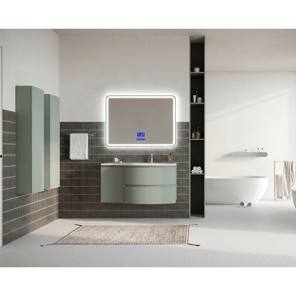 Oglinda baie SAVINIDUE Armonia, 100 x 75 cm, iluminare LED, Touch