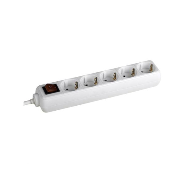 Prelungitor BACHMANN Selly 3812575, 5 prize Schuko, 5m, intrerupator, alb