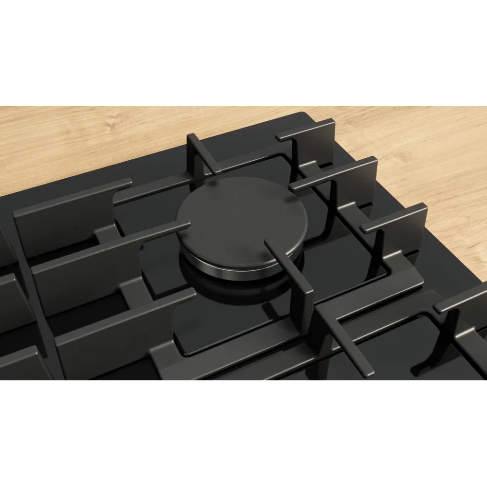Plita incorporabila BOSCH PRP6A6H40, Gaz, 4 arzatoare, negru