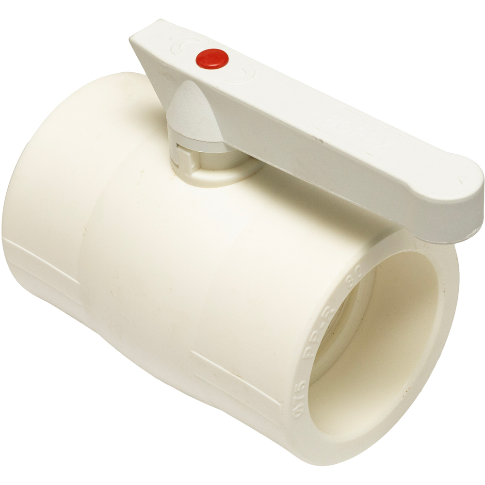 Robinet PPR sferic, 63 mm, alb